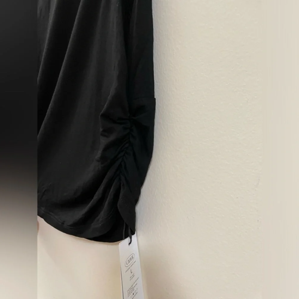 NWT Cider Asymmetrical Black Sleeveless Crop Top -‎ L - Picture 3 of 9